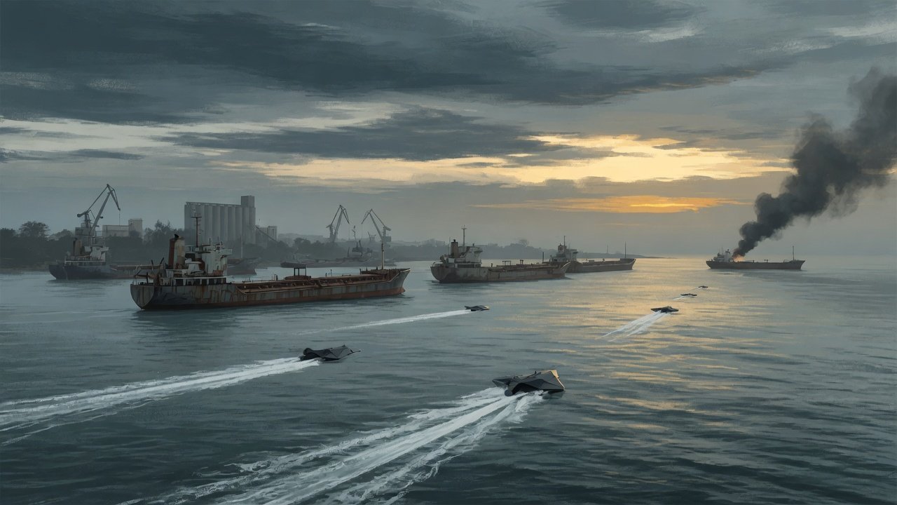 Ukraine Drone Strikes in Sea of Azov Hit Russian Grain Exports